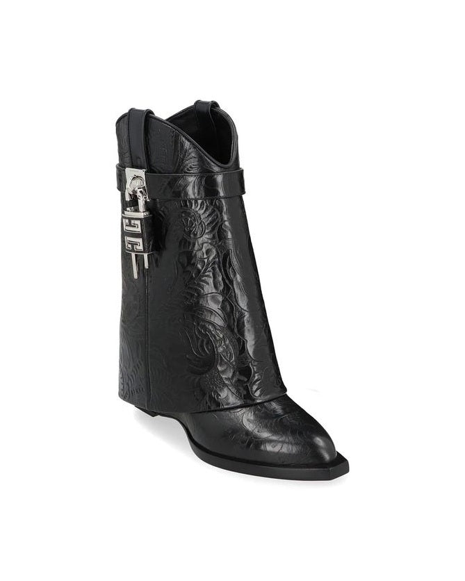 Givenchy Black Lace Calfskin Up Boots Glam Steals