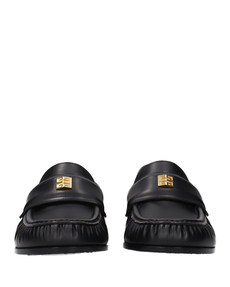 Givenchy Black Leather Slip On Loafers Glam Steals