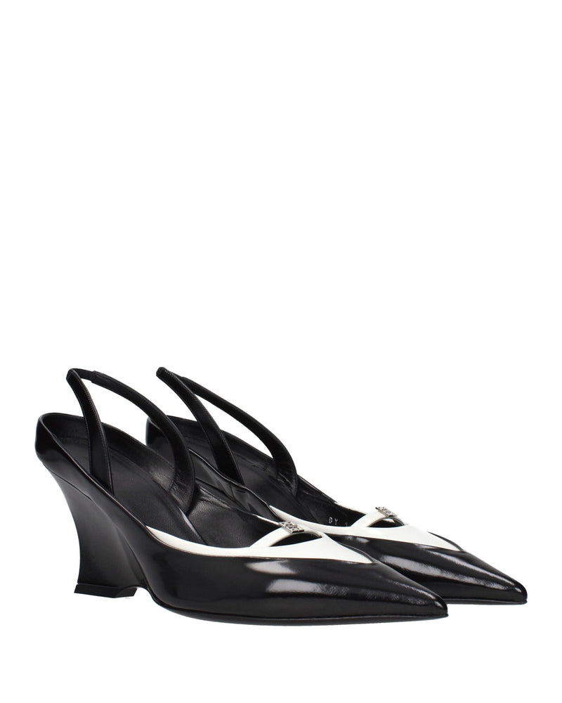 Givenchy Black Leather Wedge Sandals Glam Steals