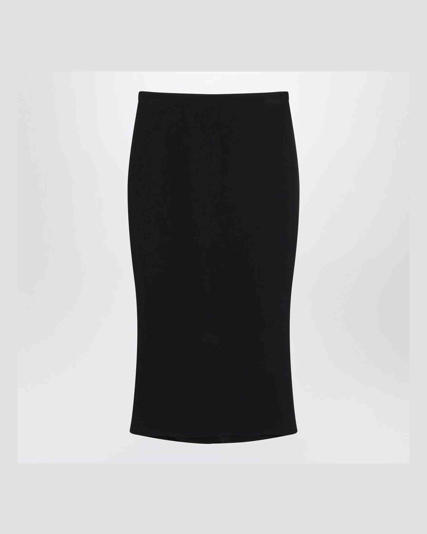 Givenchy Black Midi Skirt With Pleats On The Back Glam Steals