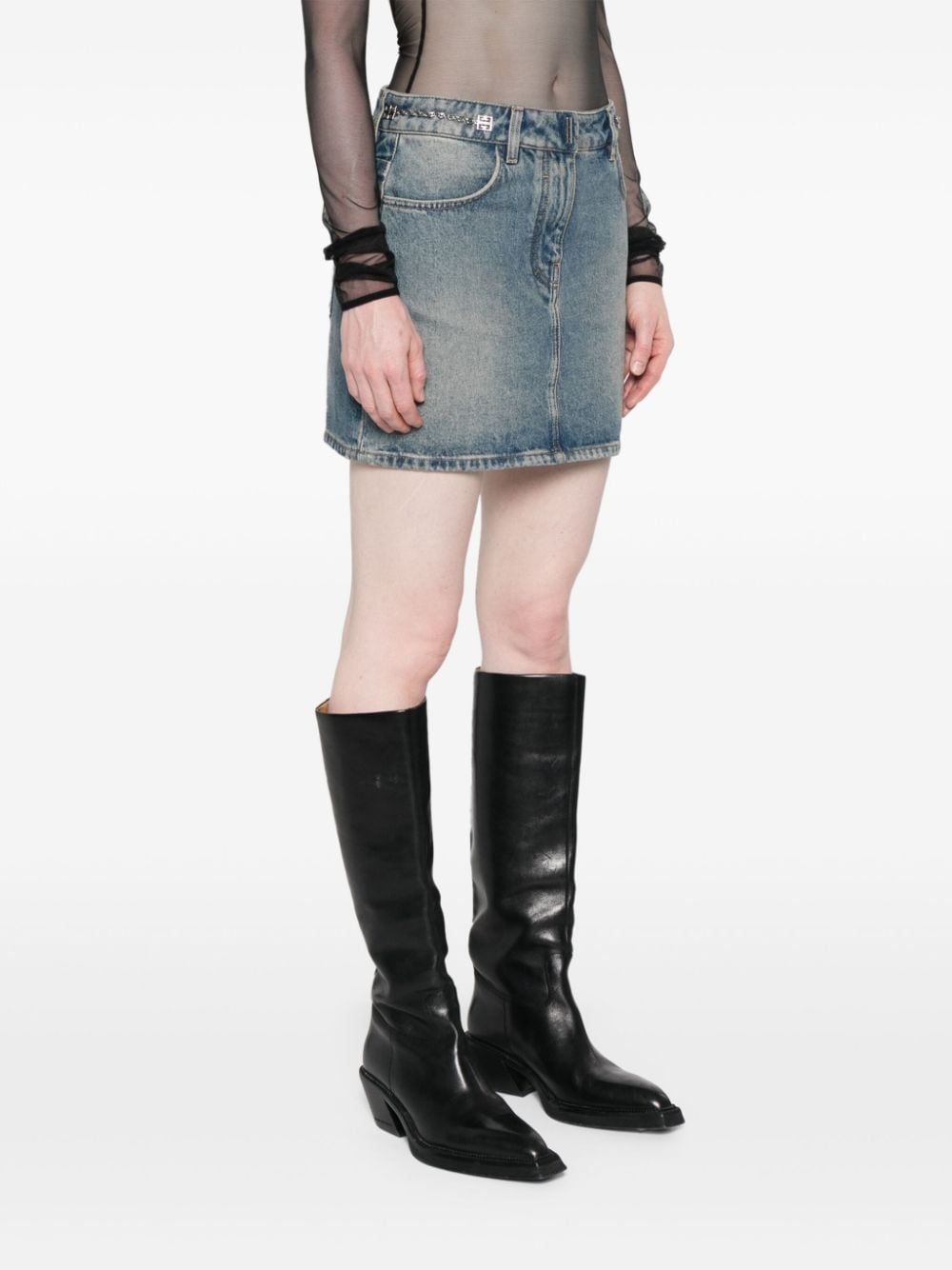 Givenchy Clear Blue Skirt Glam Steals