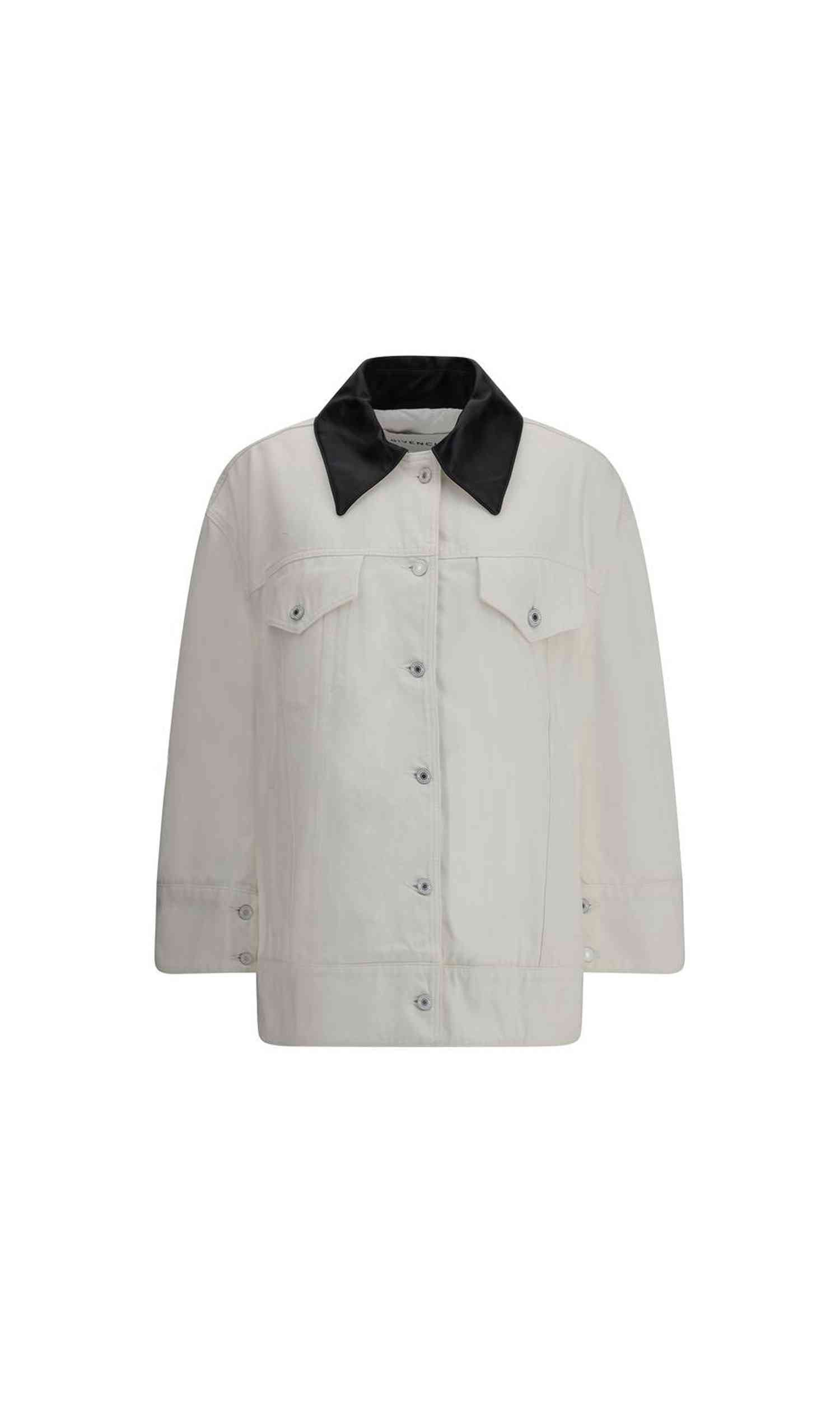 Givenchy Denim Parka with Leather Collar Glam Steals