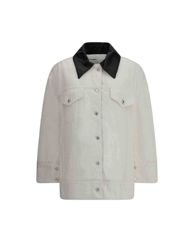 Givenchy Denim Parka with Leather Collar Glam Steals