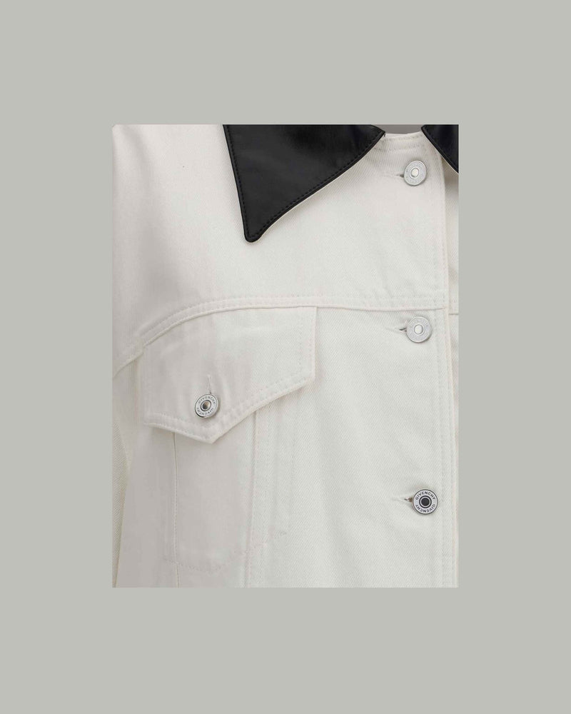 Givenchy Denim Parka with Leather Collar Glam Steals