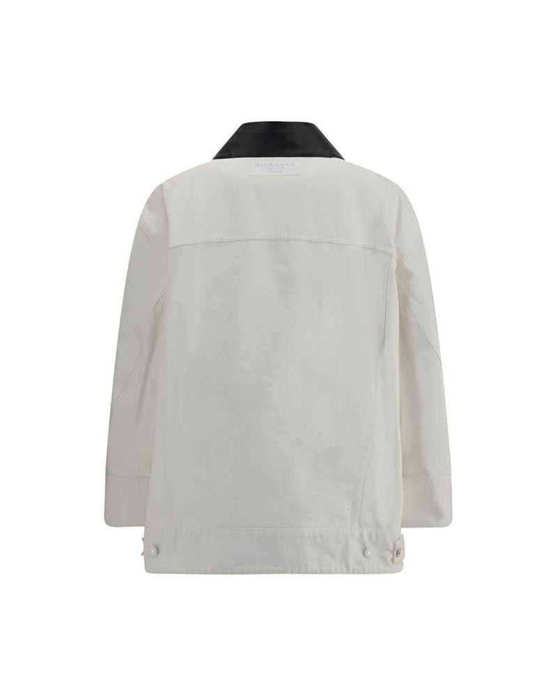 Givenchy Denim Parka with Leather Collar Glam Steals