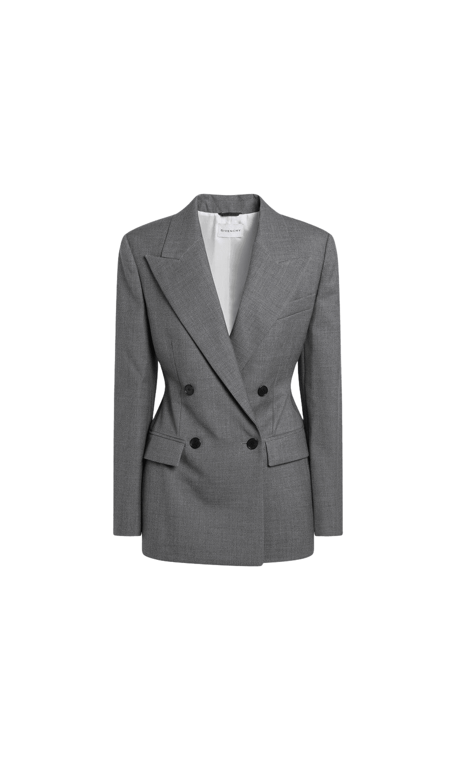 Givenchy Grey Wool Double Breasted Jacket Glam Steals