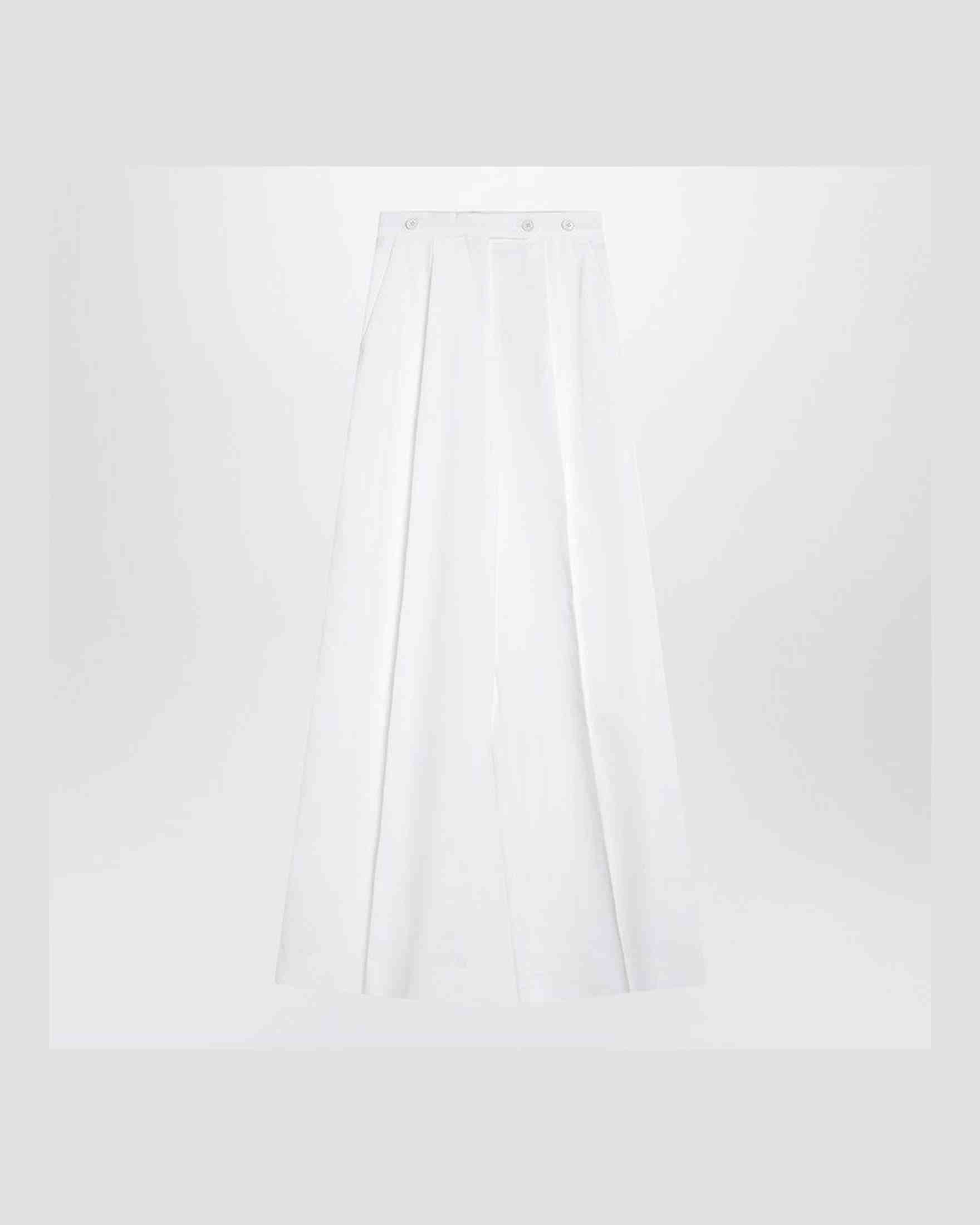 Givenchy White Cotton Pleated Trouser Glam Steals