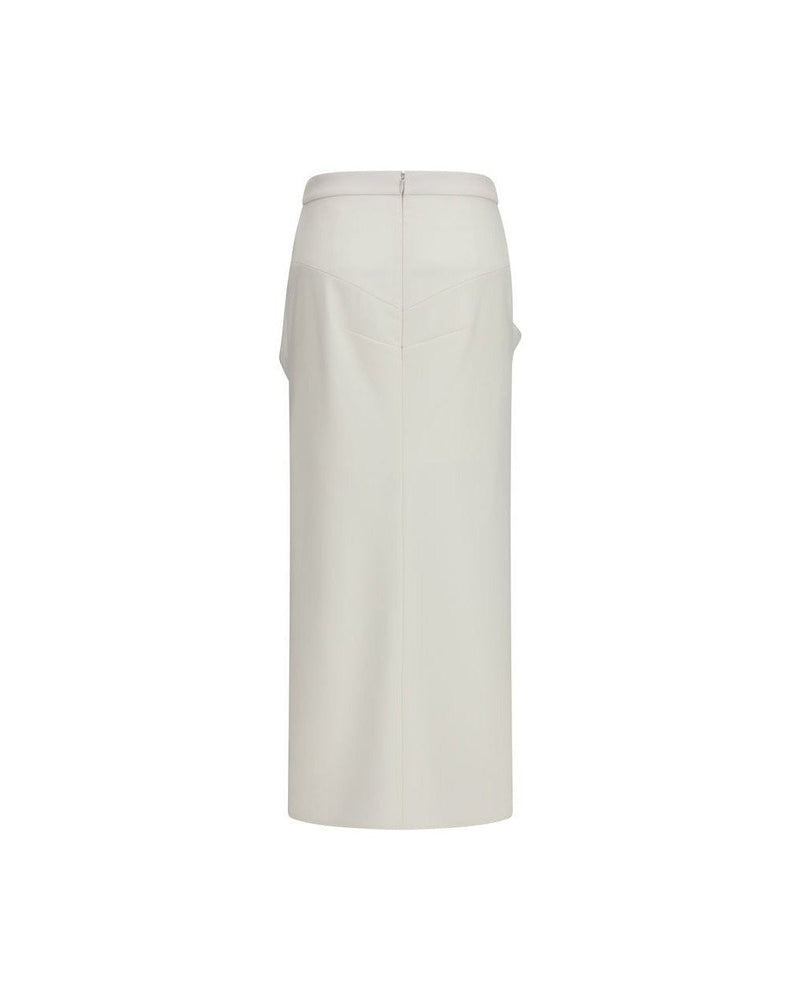Givenchy White Wool Oves Aries Long Skirt Glam Steals