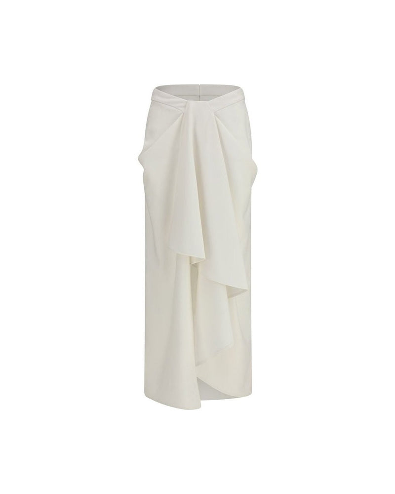 Givenchy White Wool Oves Aries Long Skirt Glam Steals