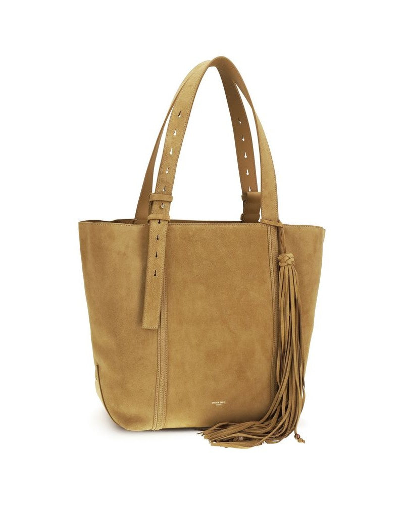 Golden Goose Beige Calf Leather Bos Taurus Shoulder Bag Glam Steals