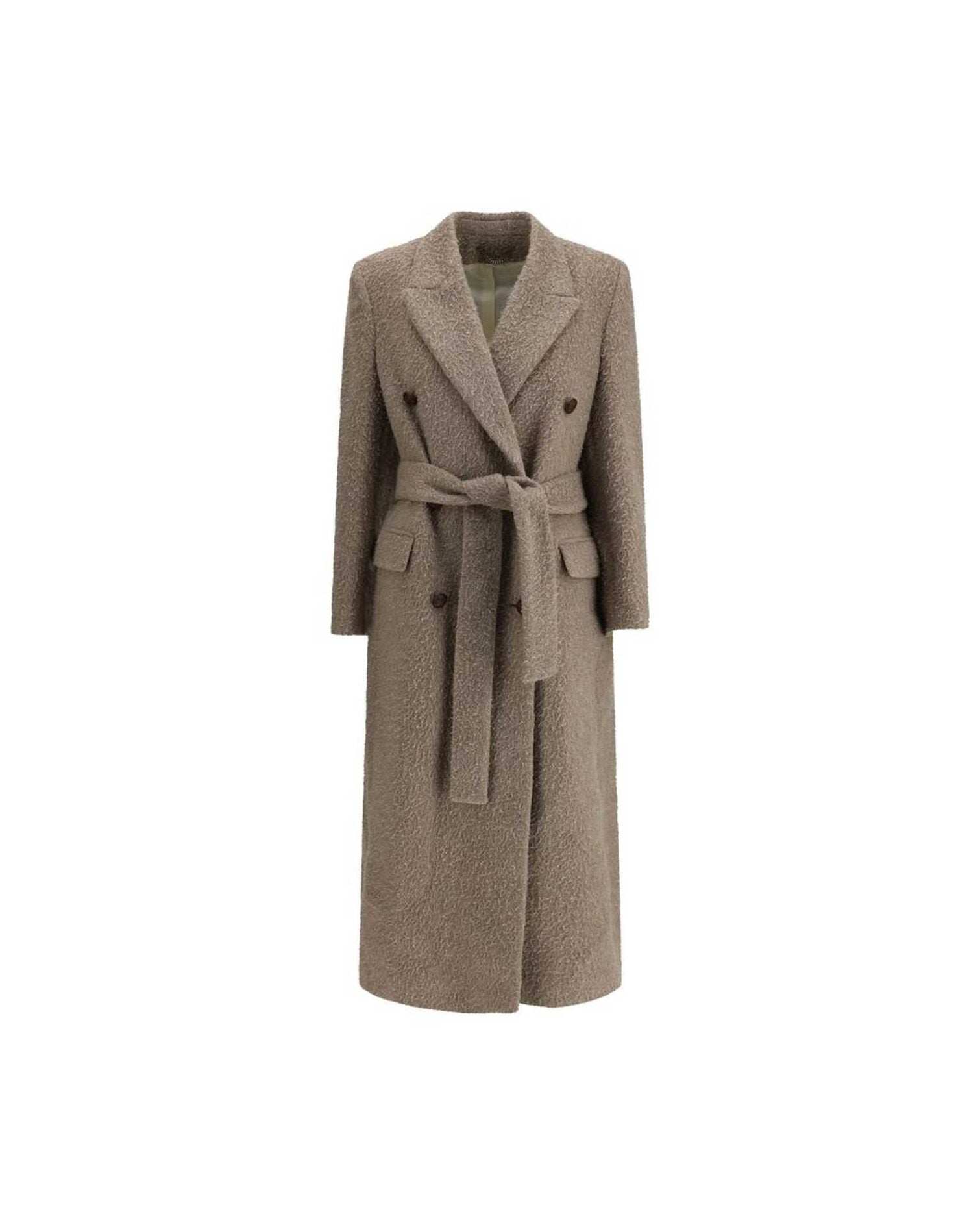 Golden Goose Beige Double Breasted Coat Glam Steals