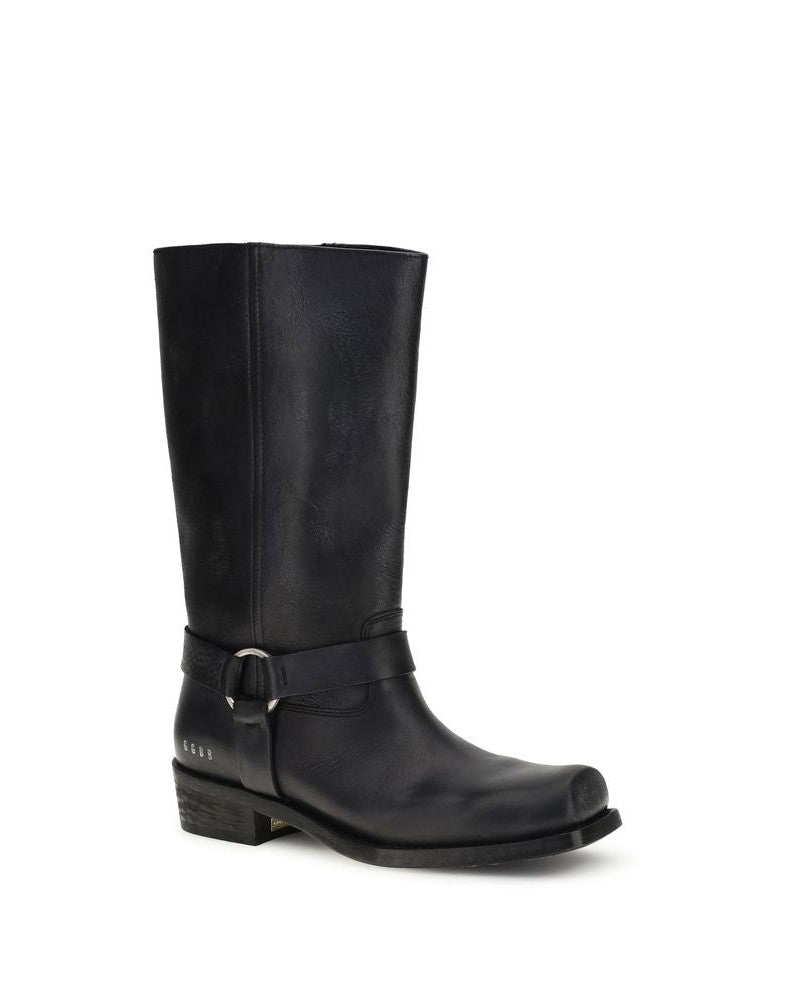 Golden Goose Black Calf Leather Bos Taurus Ankle Boots Glam Steals