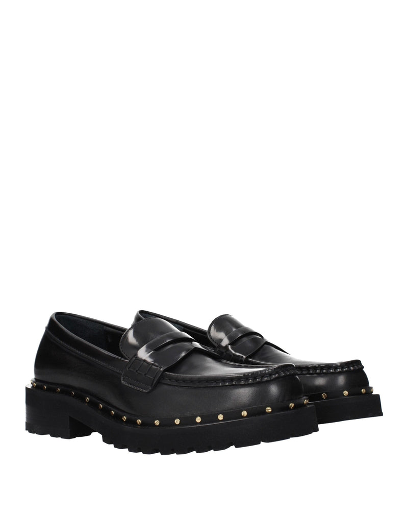 Golden Goose Black Leather Slip On Loafers Glam Steals