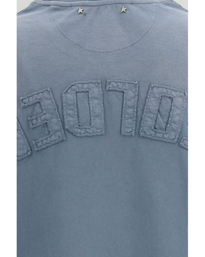 Golden Goose Blue Cotton T-shirt Glam Steals