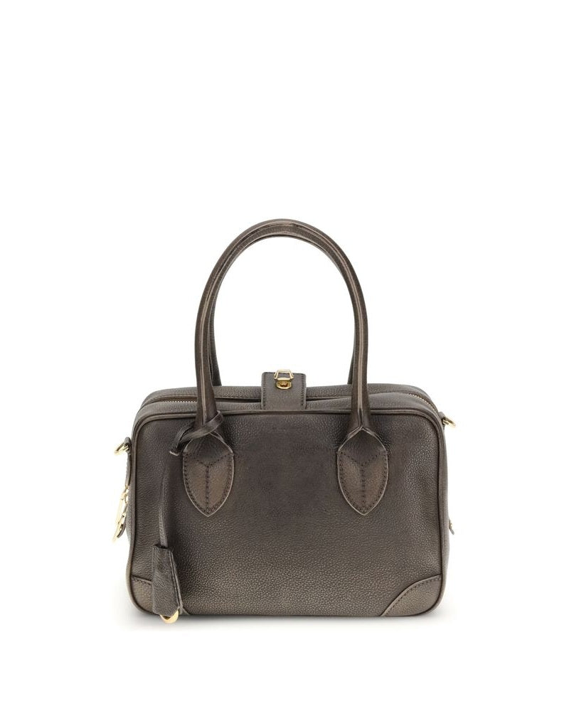 Golden Goose Brown Calf Leather Bos Taurus Shoulder Bag 
