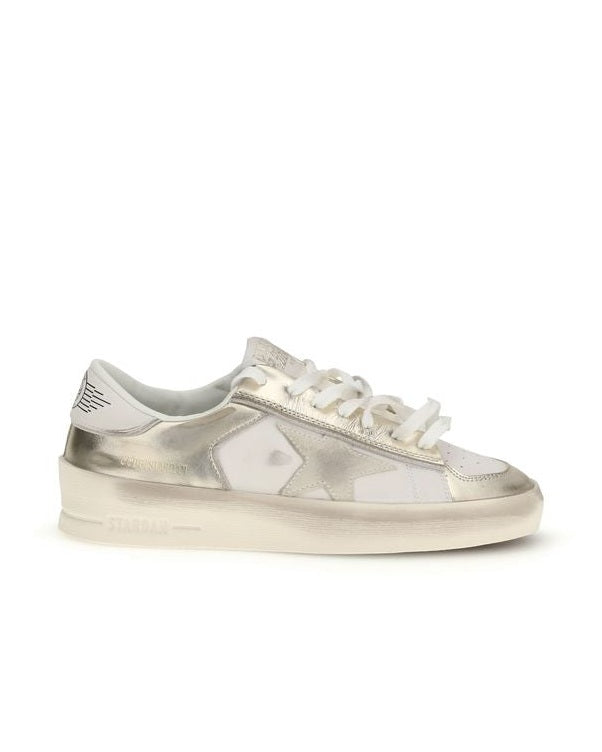 Golden Goose Gold Calf Leather Bos Taurus Low Top Sneakers Glam Steals
