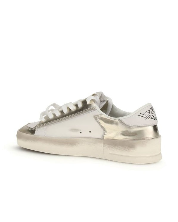 Golden Goose Gold Calf Leather Bos Taurus Low Top Sneakers Glam Steals