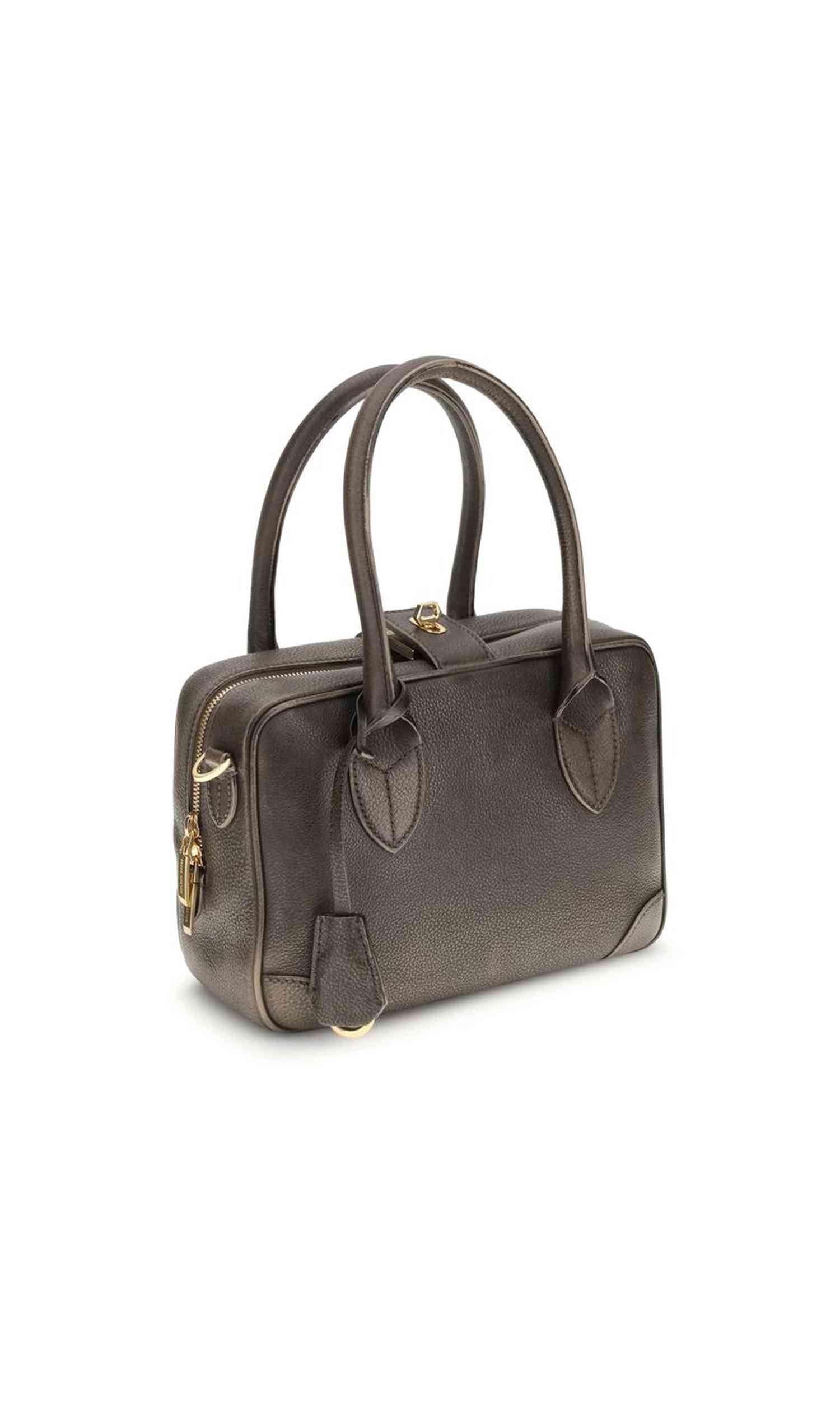 Golden Goose Gold Leather Vita Bag Treated Body Metal Glam Steals