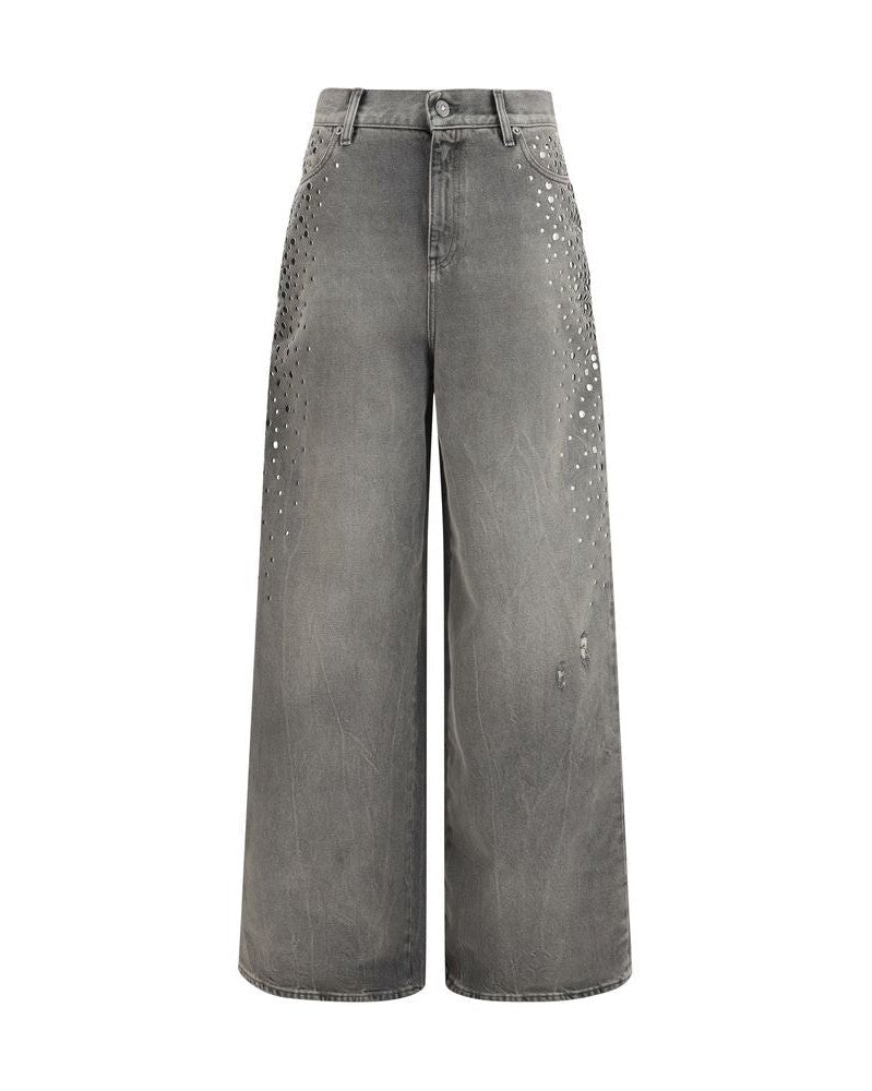 Golden Goose Gray Cotton Denim Jeans Glam Steals