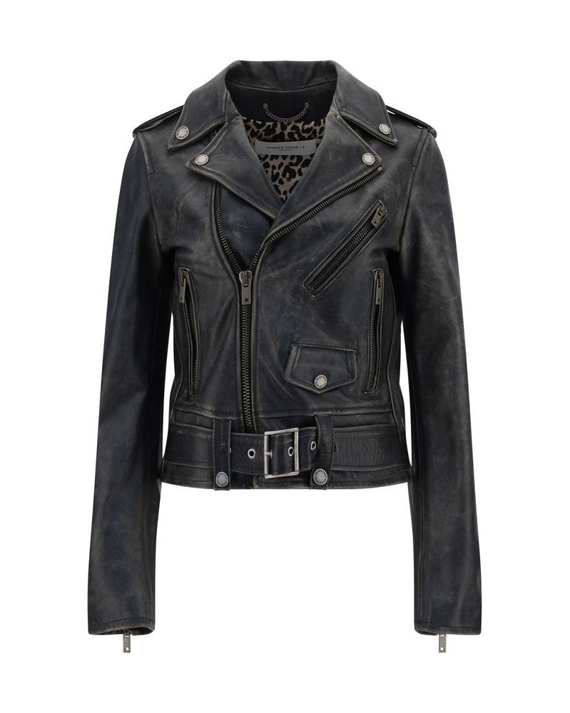 Golden Goose Leather Jacket Glam Steals
