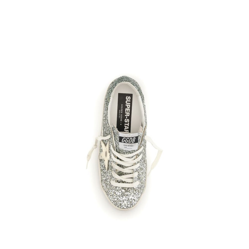 Golden Goose Silver Fabric Low Top Sneakers Glam Steals