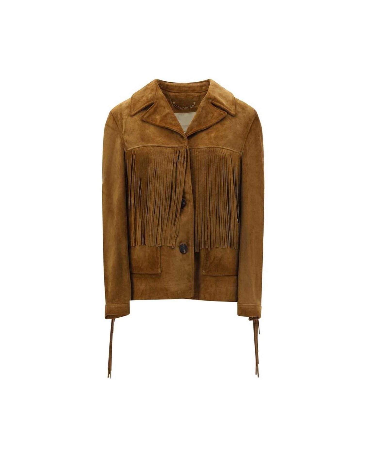 Golden Goose Suede Jacket With Fringe Glam Steals