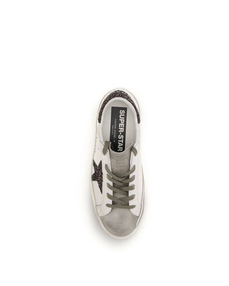 Golden Goose White Calf Leather Bos Taurus Sneakers 