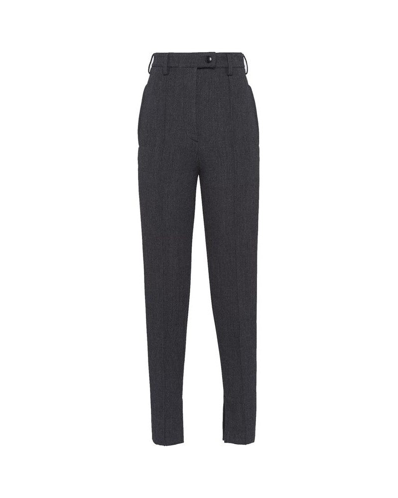 Gray Elastane Dress Pants Glam Steals