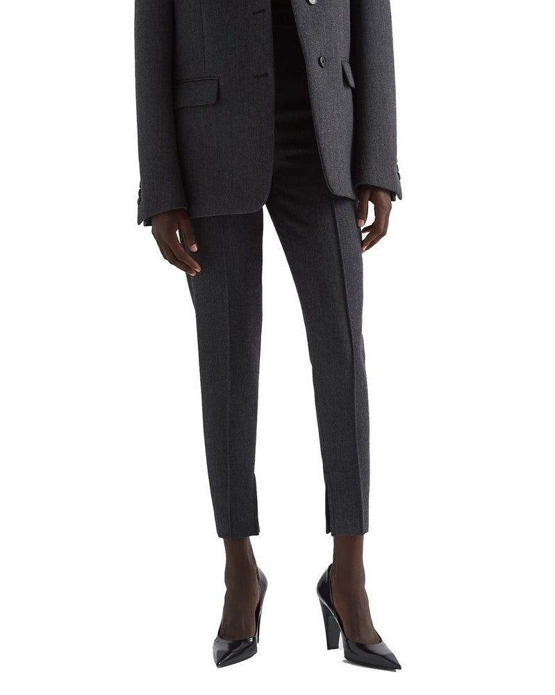 Gray Elastane Dress Pants Glam Steals