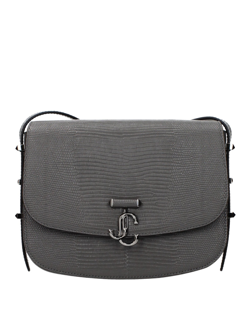 Jimmy Choo Gray Leather Crossbody Bag Glam Steals