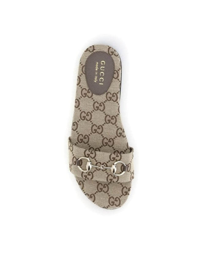 Gucci Beige Cotton Sandals Glam Steals