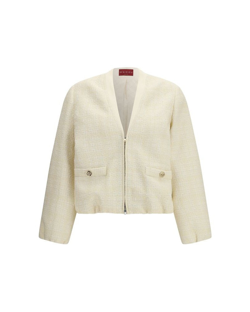 Gucci Beige Cotton Shell Jacket Glam Steals