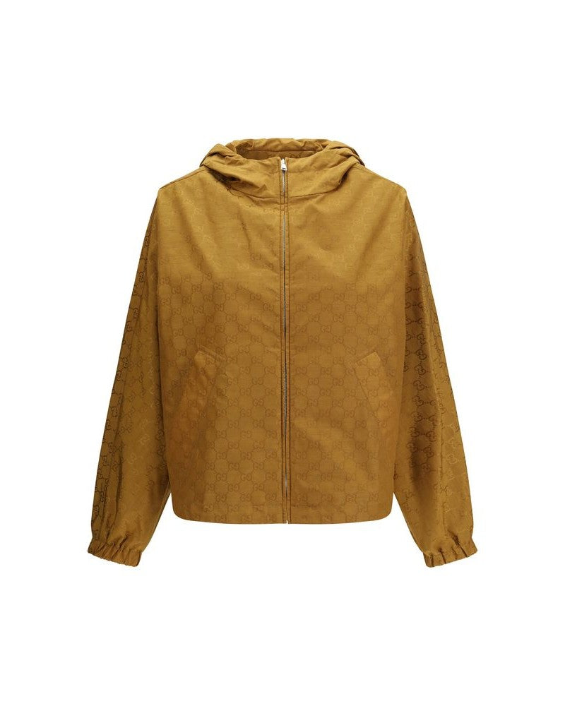 Gucci Beige Nylon Shell Jacket Glam Steals