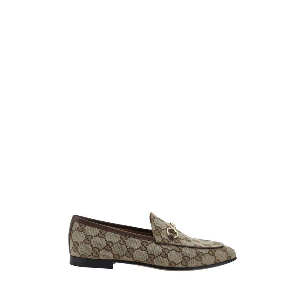 Gucci Beige Polyamide Slip On Loafers