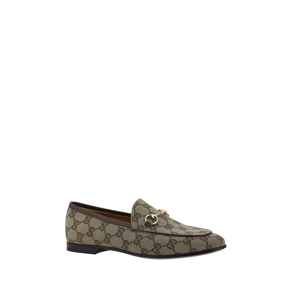 Gucci Beige Polyamide Slip On Loafers