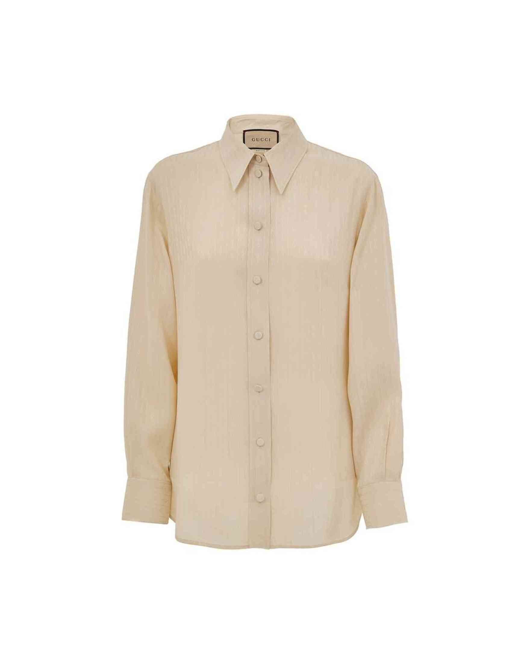 Gucci Beige Silk Shirt Glam Steals