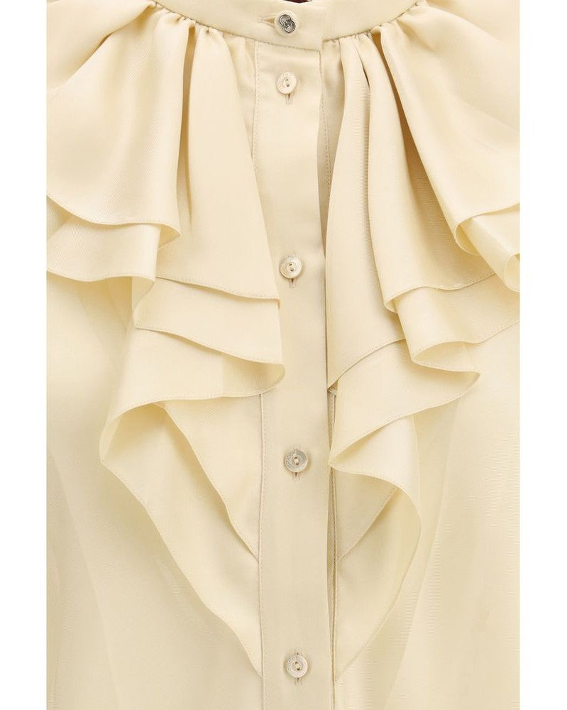 Gucci Beige Silk Shirt Glam Steals