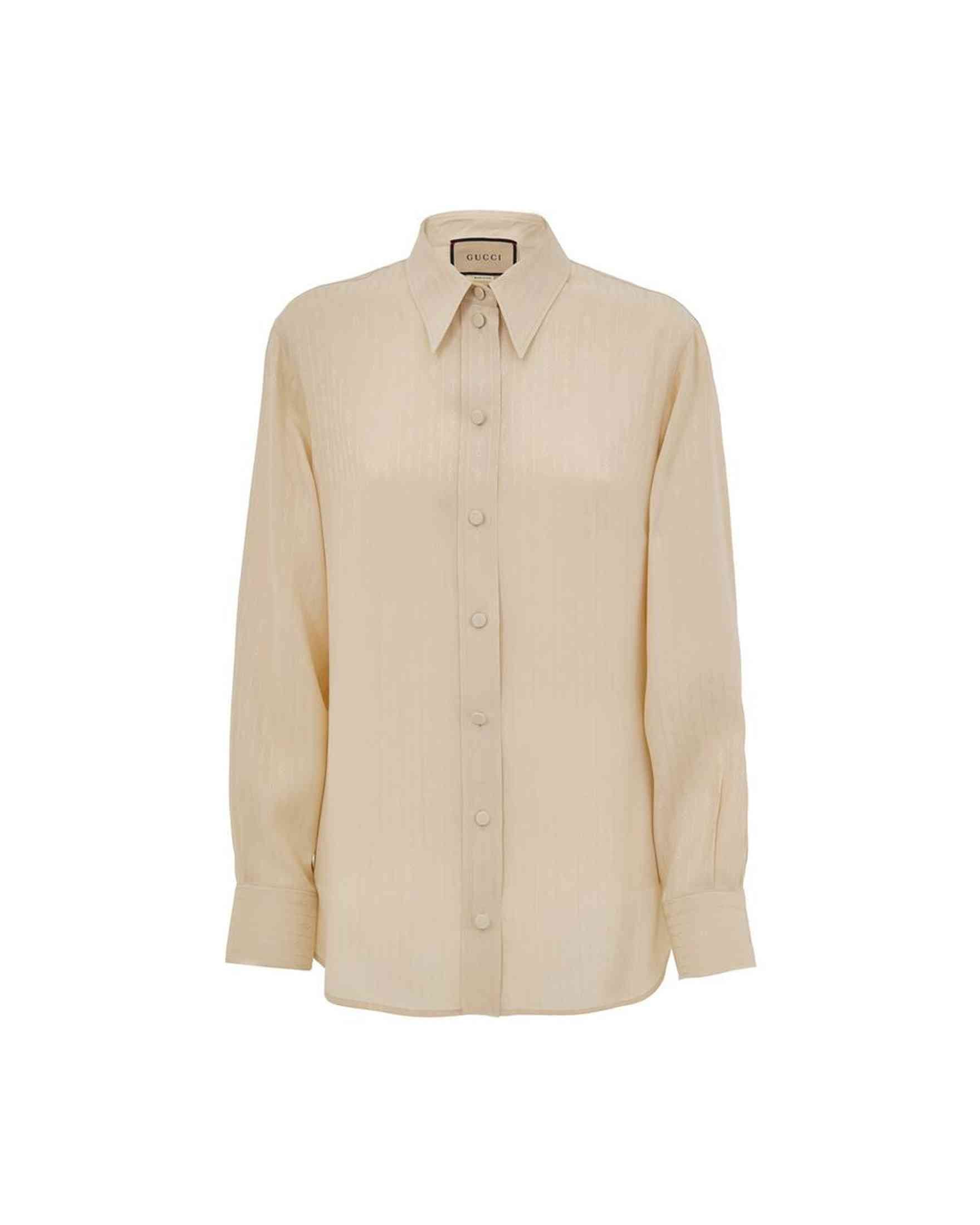 Gucci Beige Silk Shirt Glam Steals