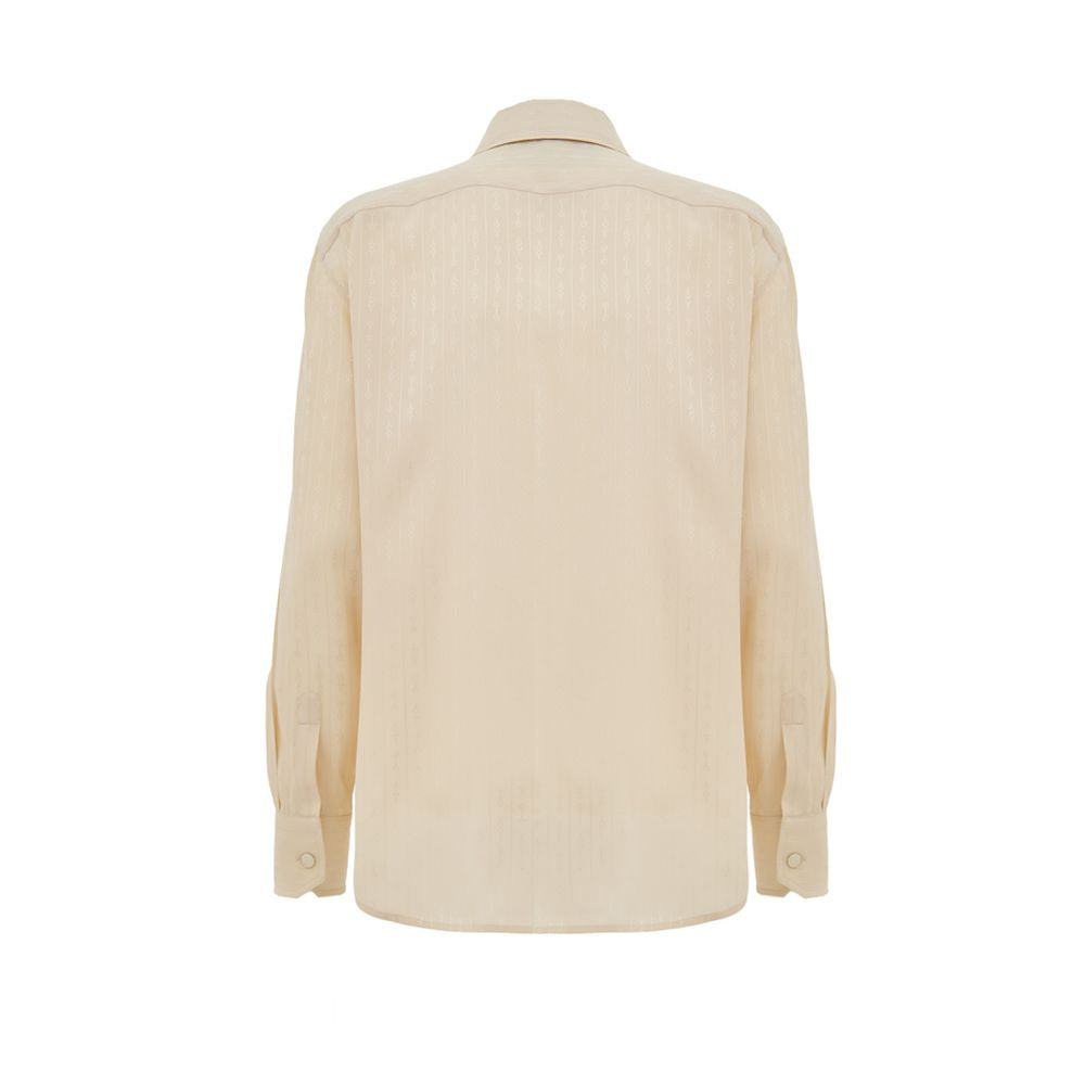 Gucci Beige Silk Shirt Glam Steals