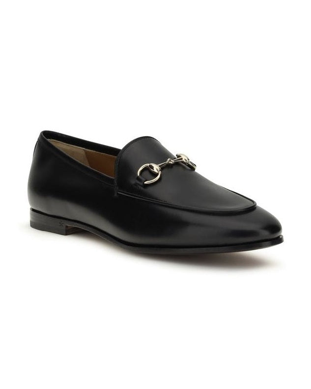 Gucci Black Calf Leather Bos Taurus Slip On Loafers Glam Steals