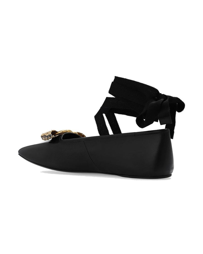 Gucci Black Calfskin Ballet Flats Glam Steals