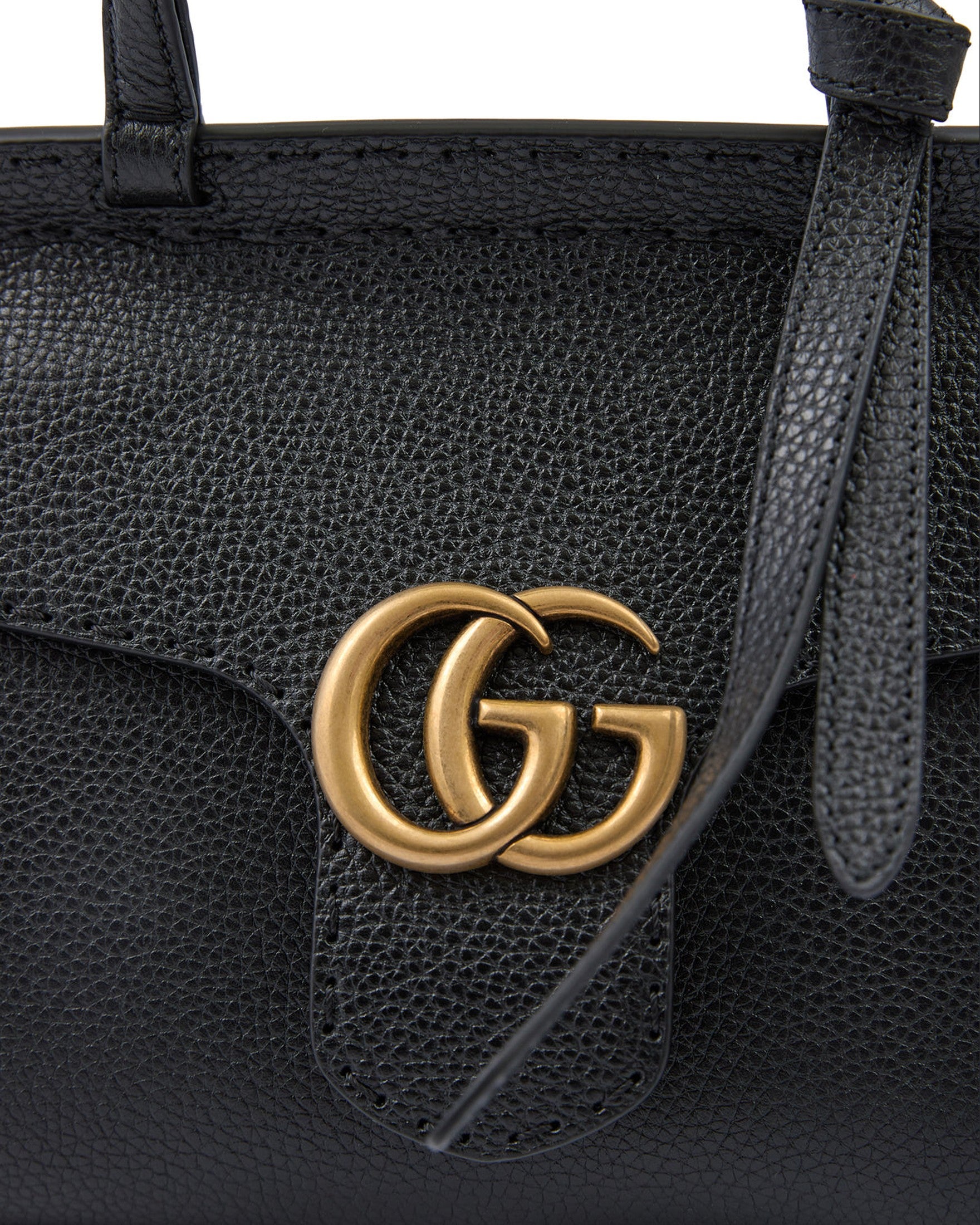 Gucci Black Leather Gg Marmont Handbag Glam Steals