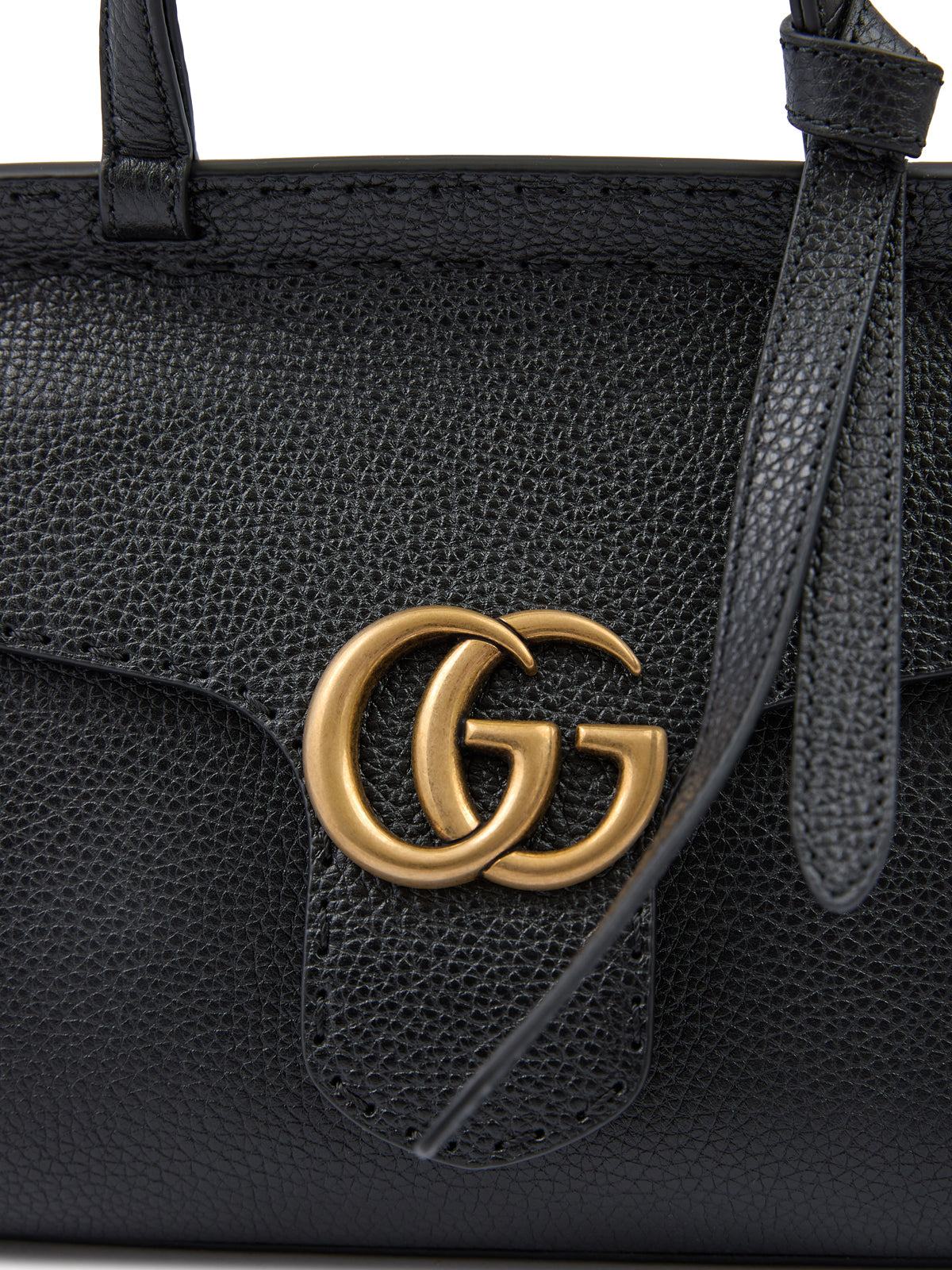 Gucci Black Leather Gg Marmont Handbag Glam Steals