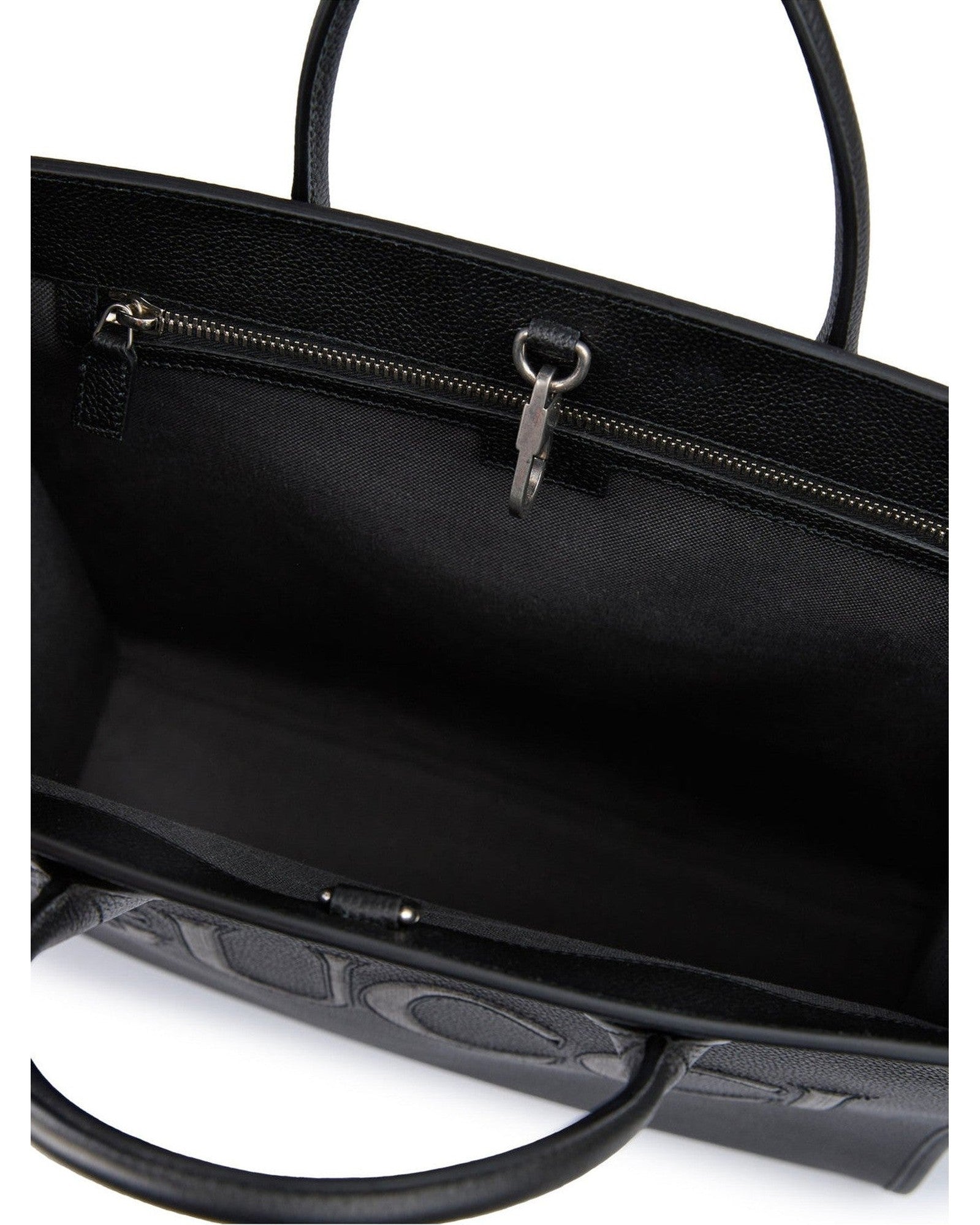 Gucci Black Leather Logo Medium Tote Bag Glam Steals