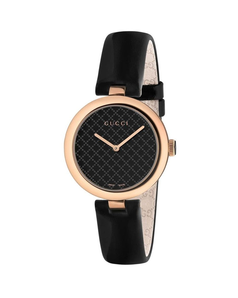 Gucci Black Leather Watch