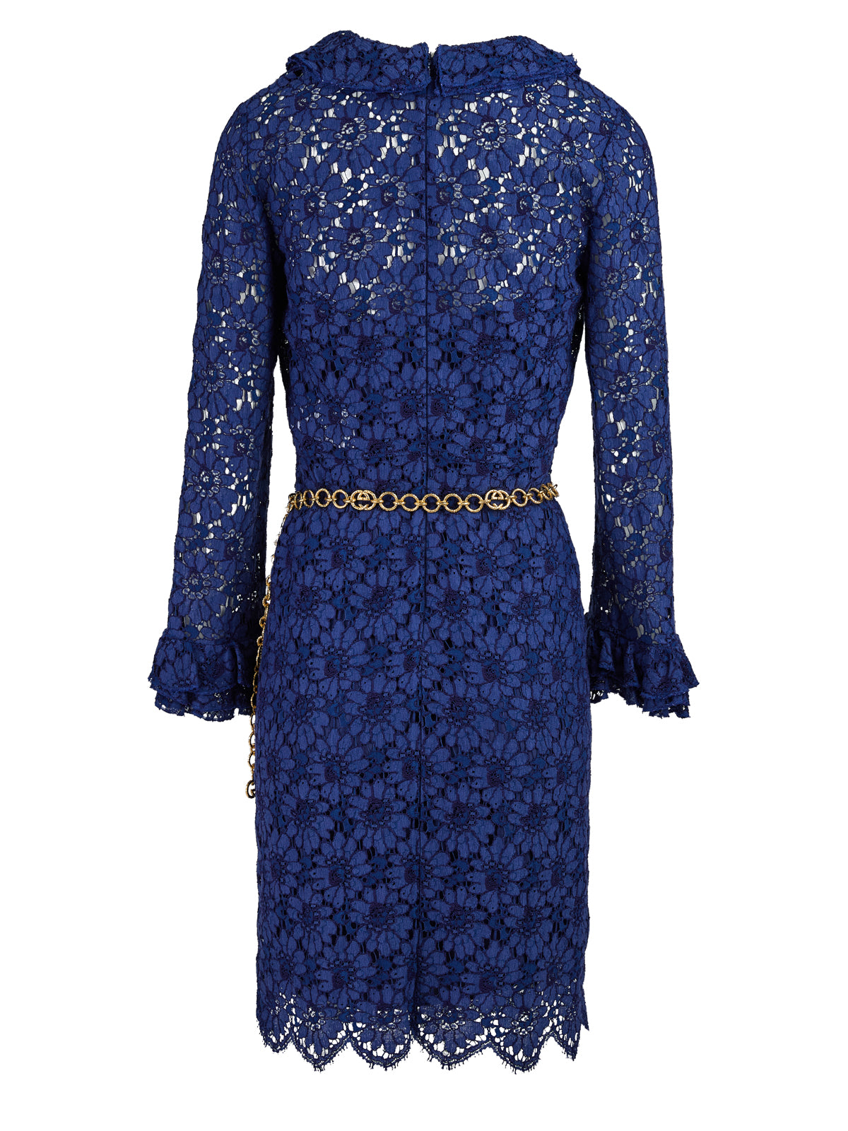 Gucci Blu Viscose And Cotton Mid Long Dress Glam Steals