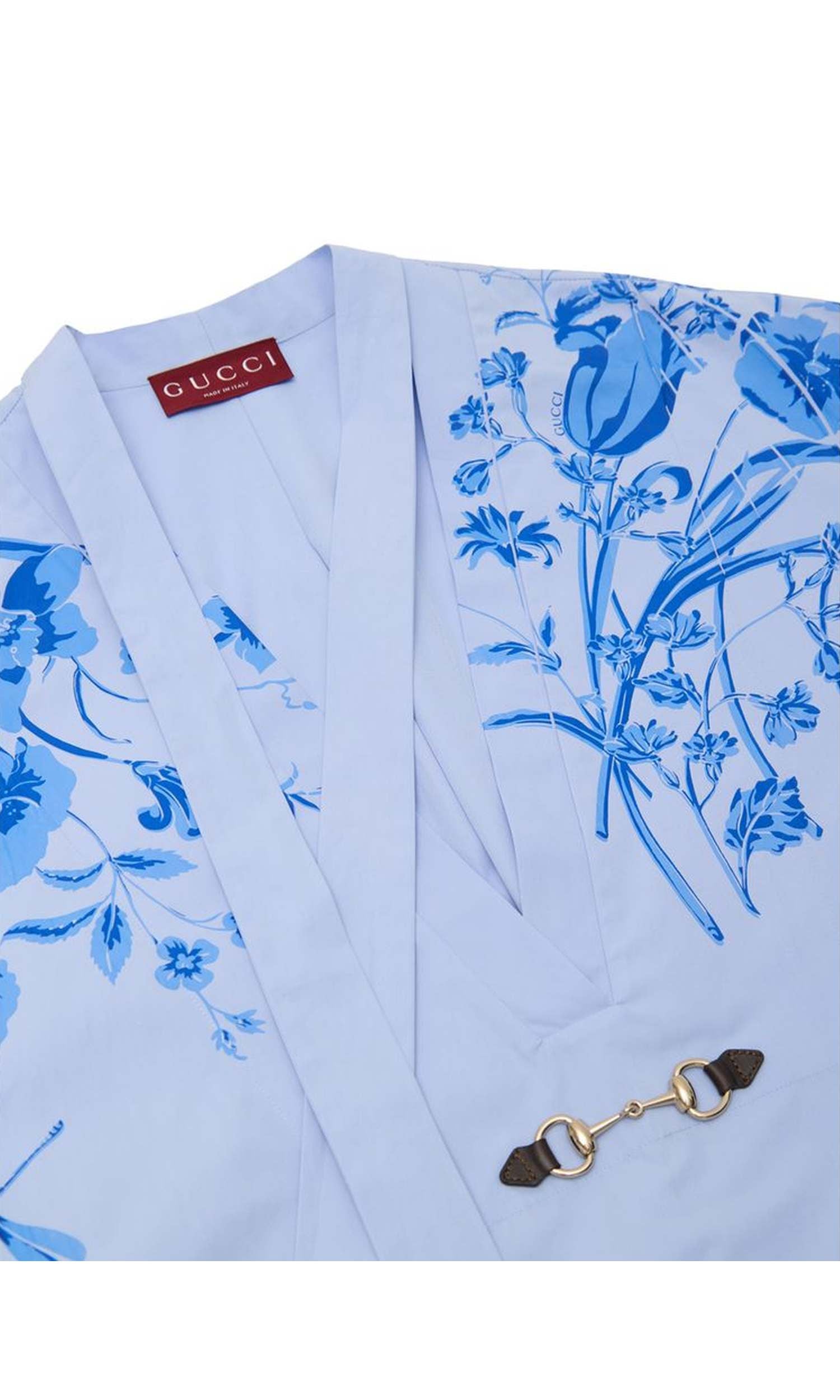 Gucci Blue Cotton Shirt Glam Steals