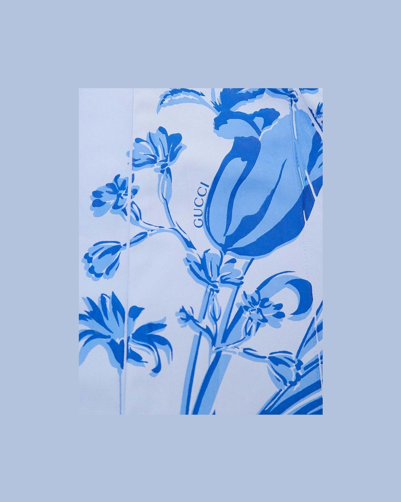 Gucci Blue Cotton Shirt Glam Steals