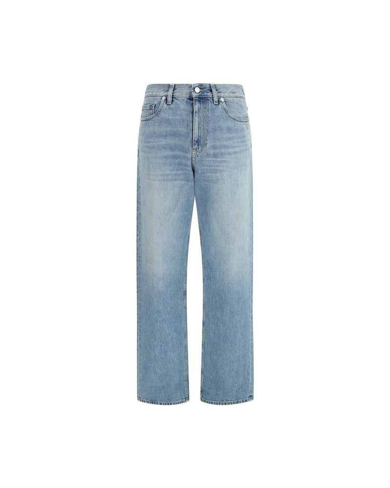 Gucci Blue Cotton Straight Leg Jeans Glam Steals