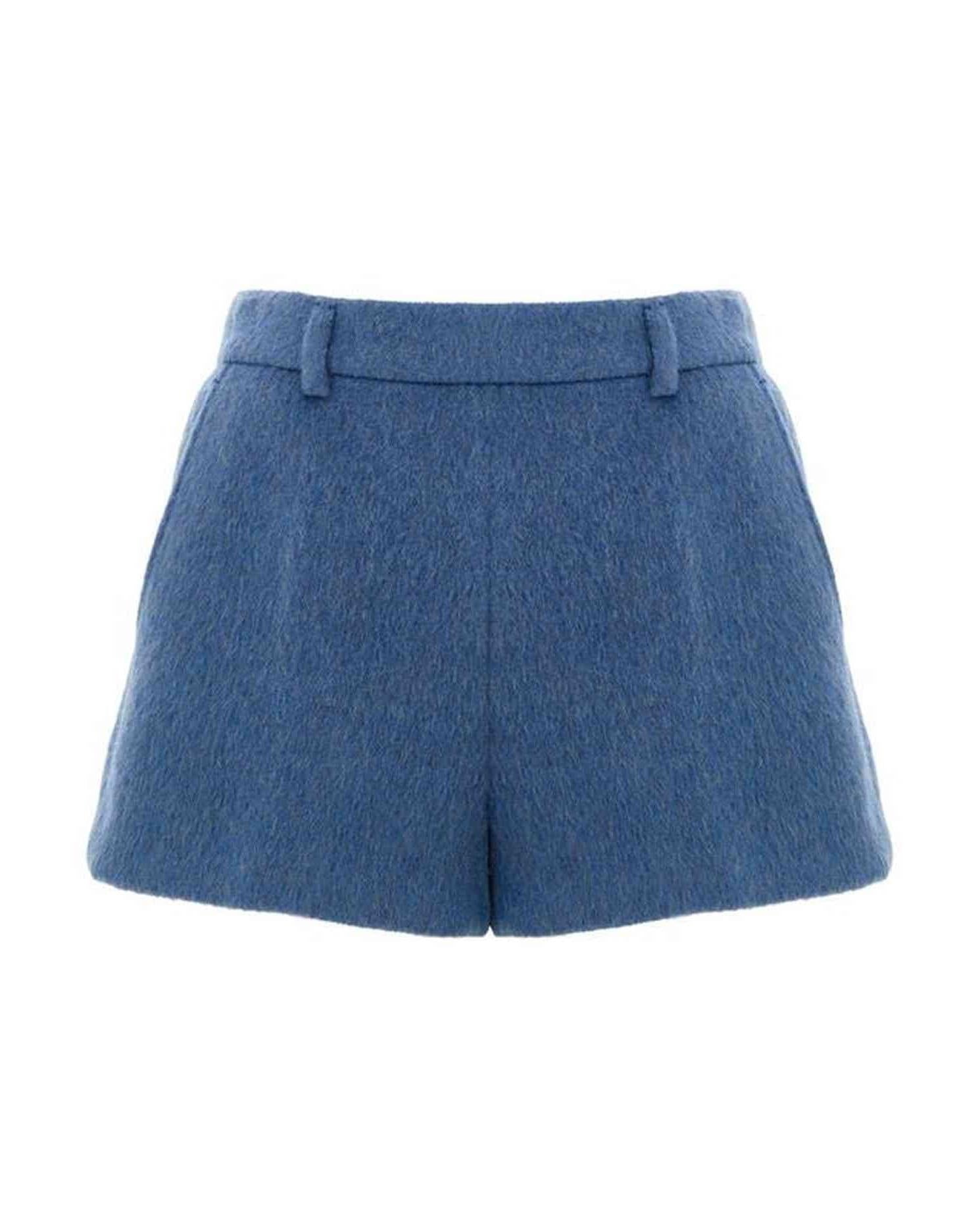 Gucci Blue Wool Short Glam Steals